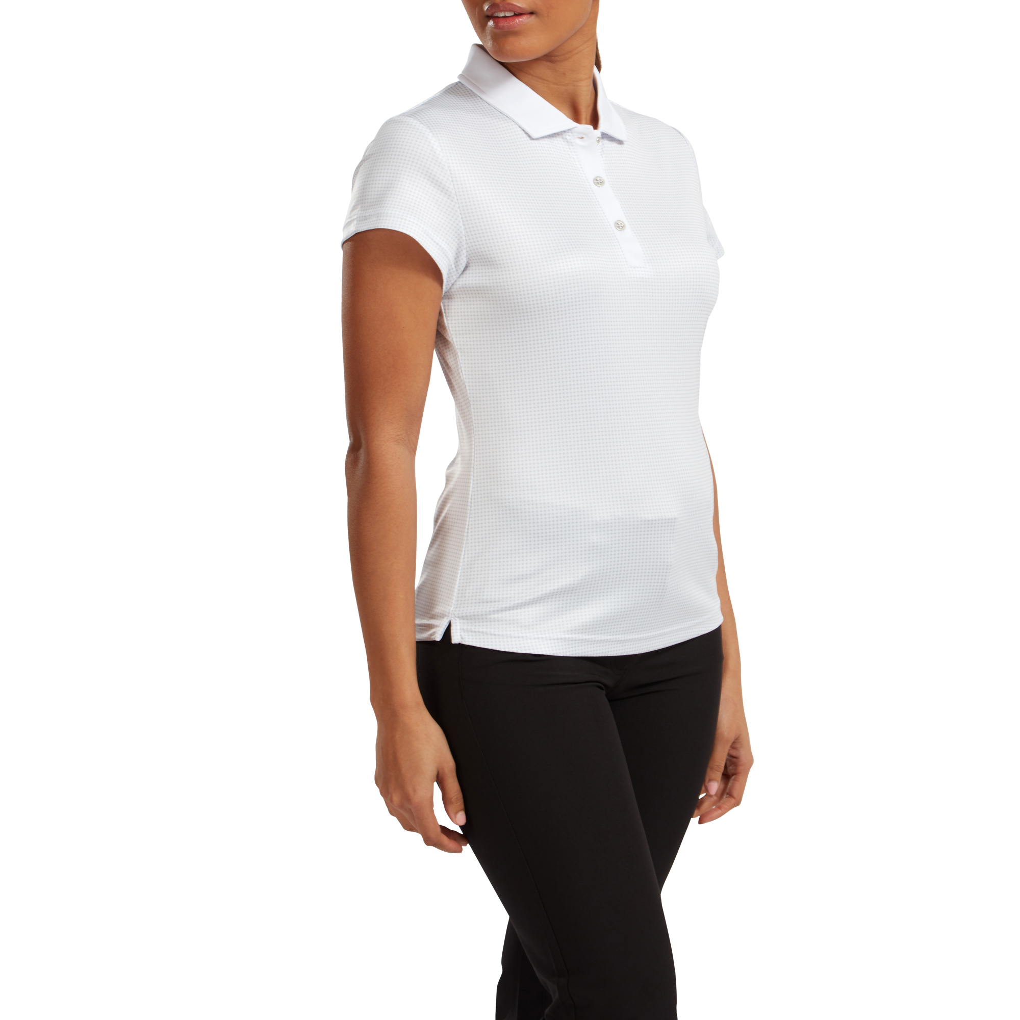 Women's Lisle Sleeveless Shirt with Neck Trim