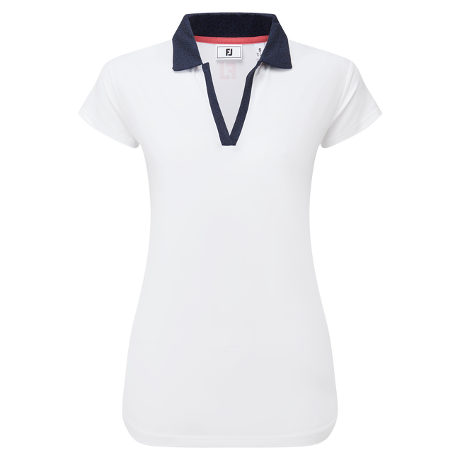 Cap Sleeve Print Trim Lisle