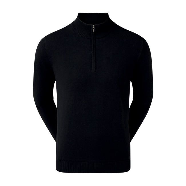 Wool Blend 1/2 Zip Lined Pullover