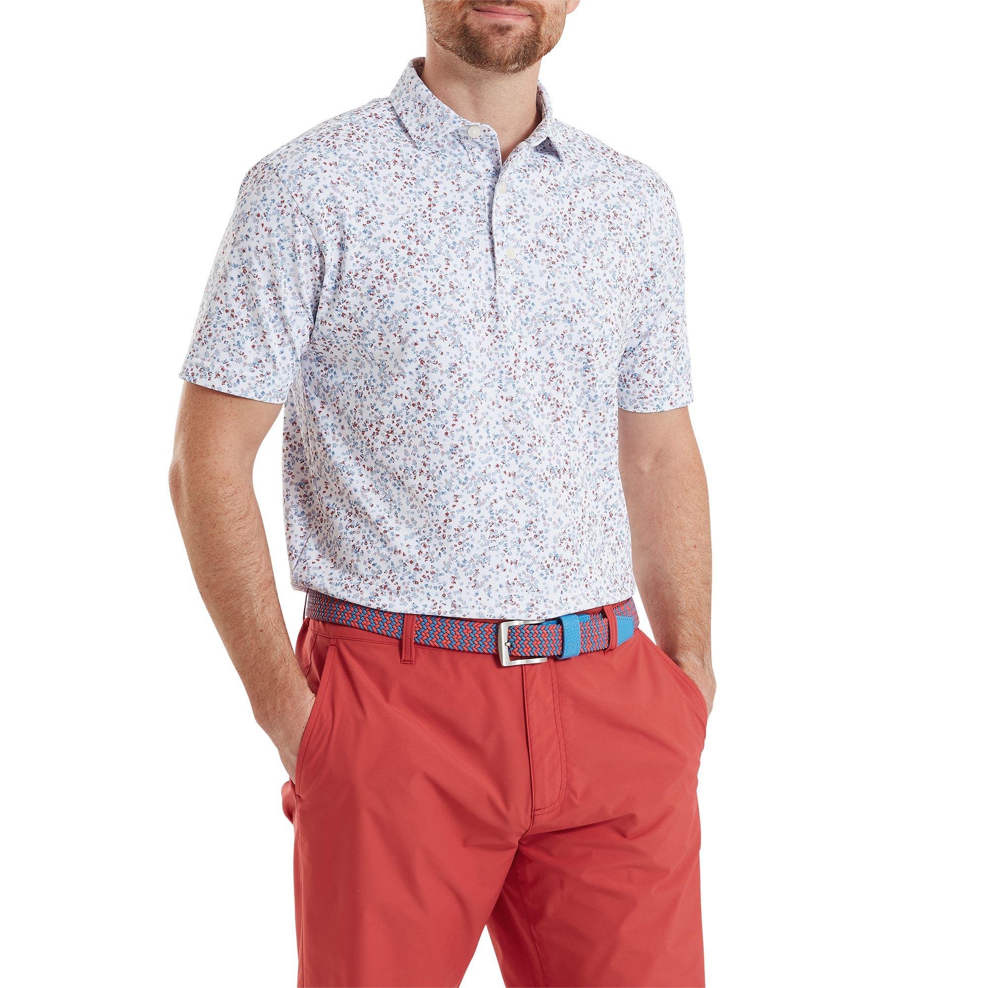 Watercolour Floral Print Pique