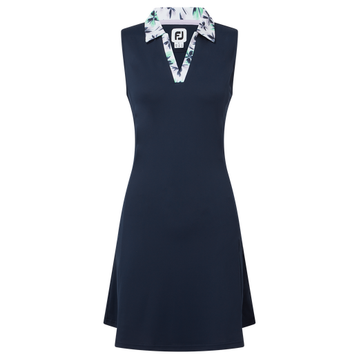 Dress with Floral Trim