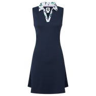 Dress with Floral Trim