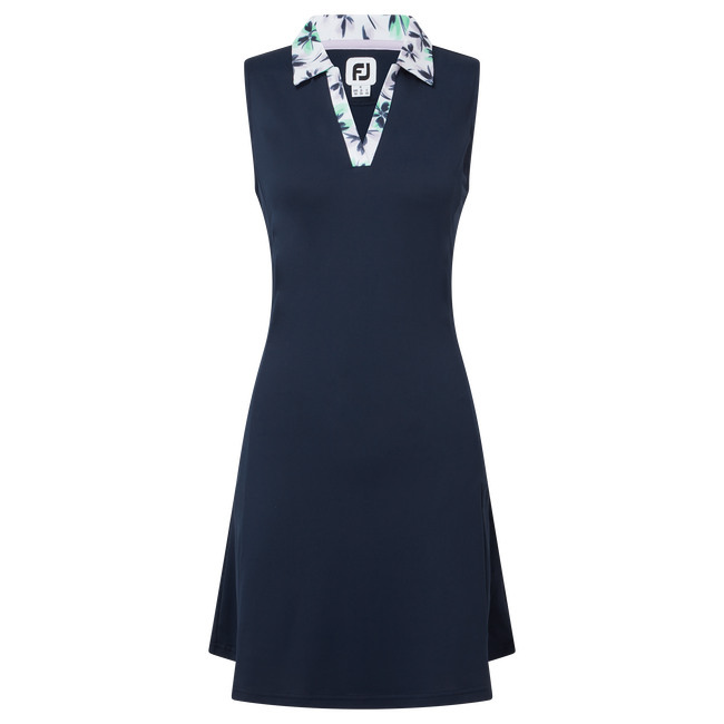 Dress with Floral Trim