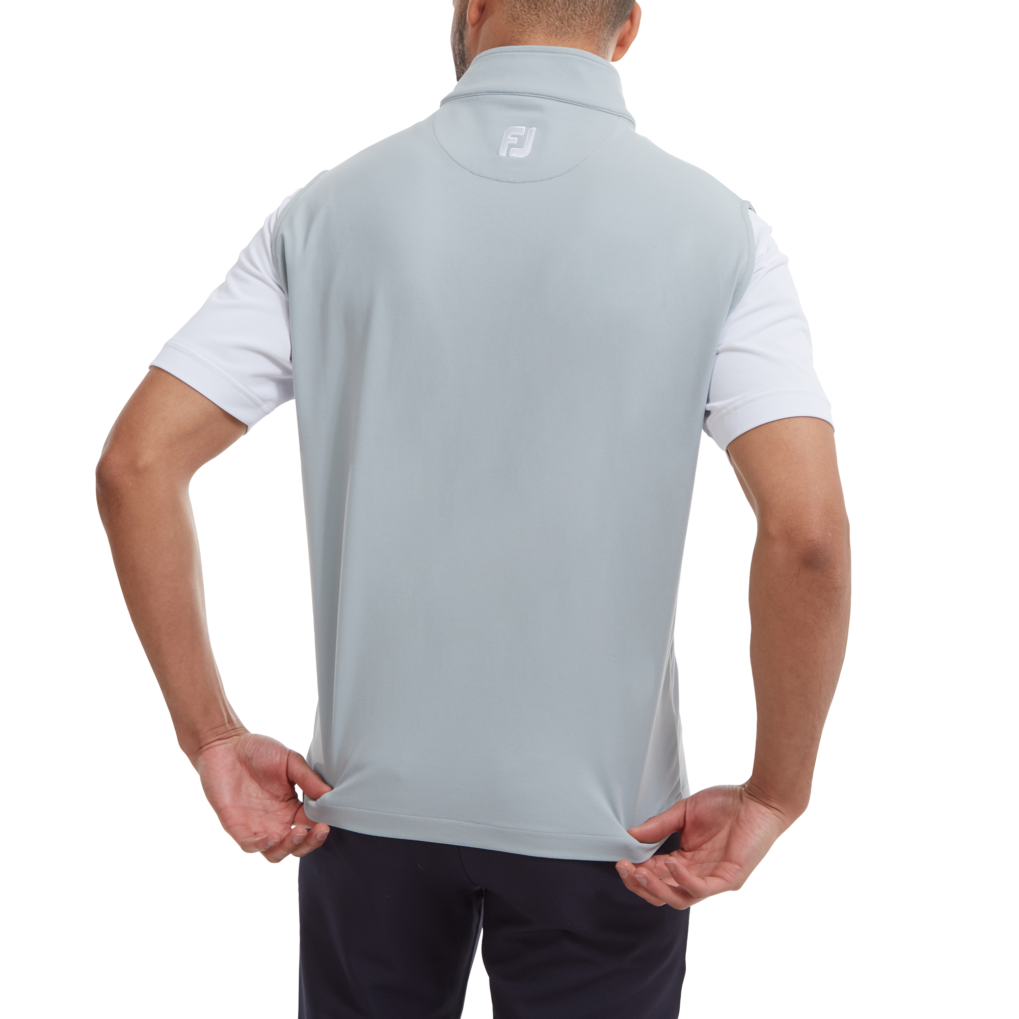 Stickad v&auml;st med hel dragkedja