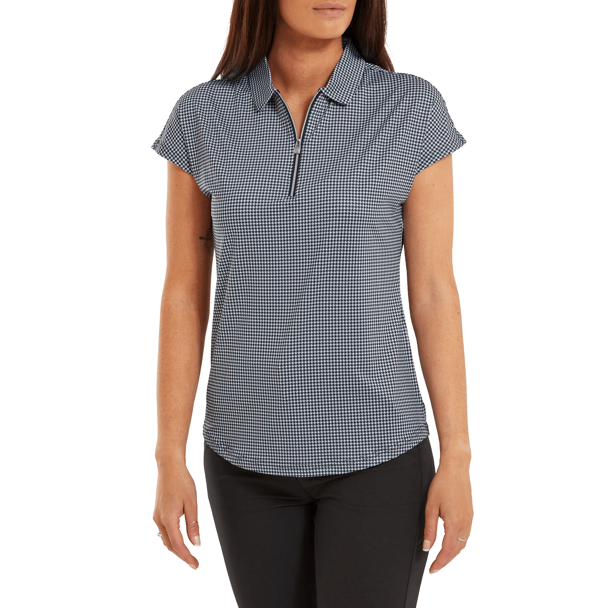 Houndstooth Print Lisle