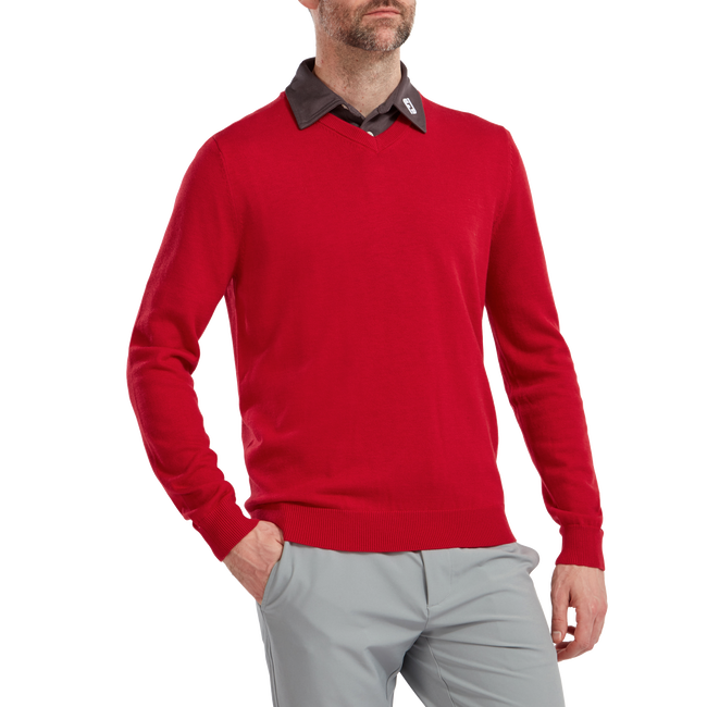 Wool Blend V-Neck Pullover