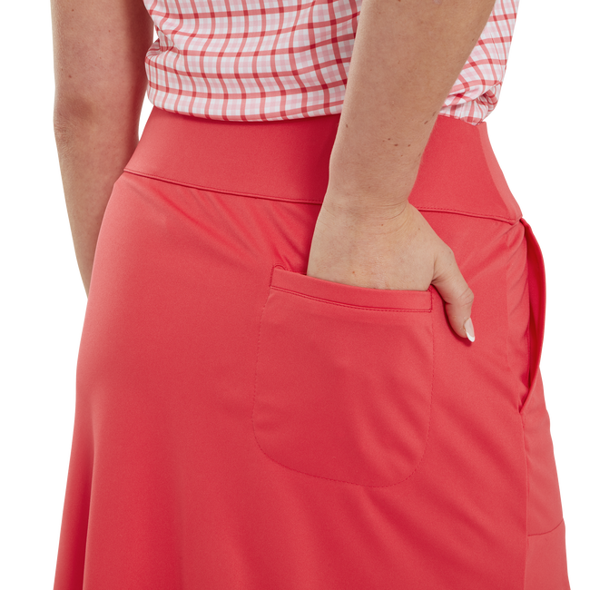 Skort with Gingham Trim