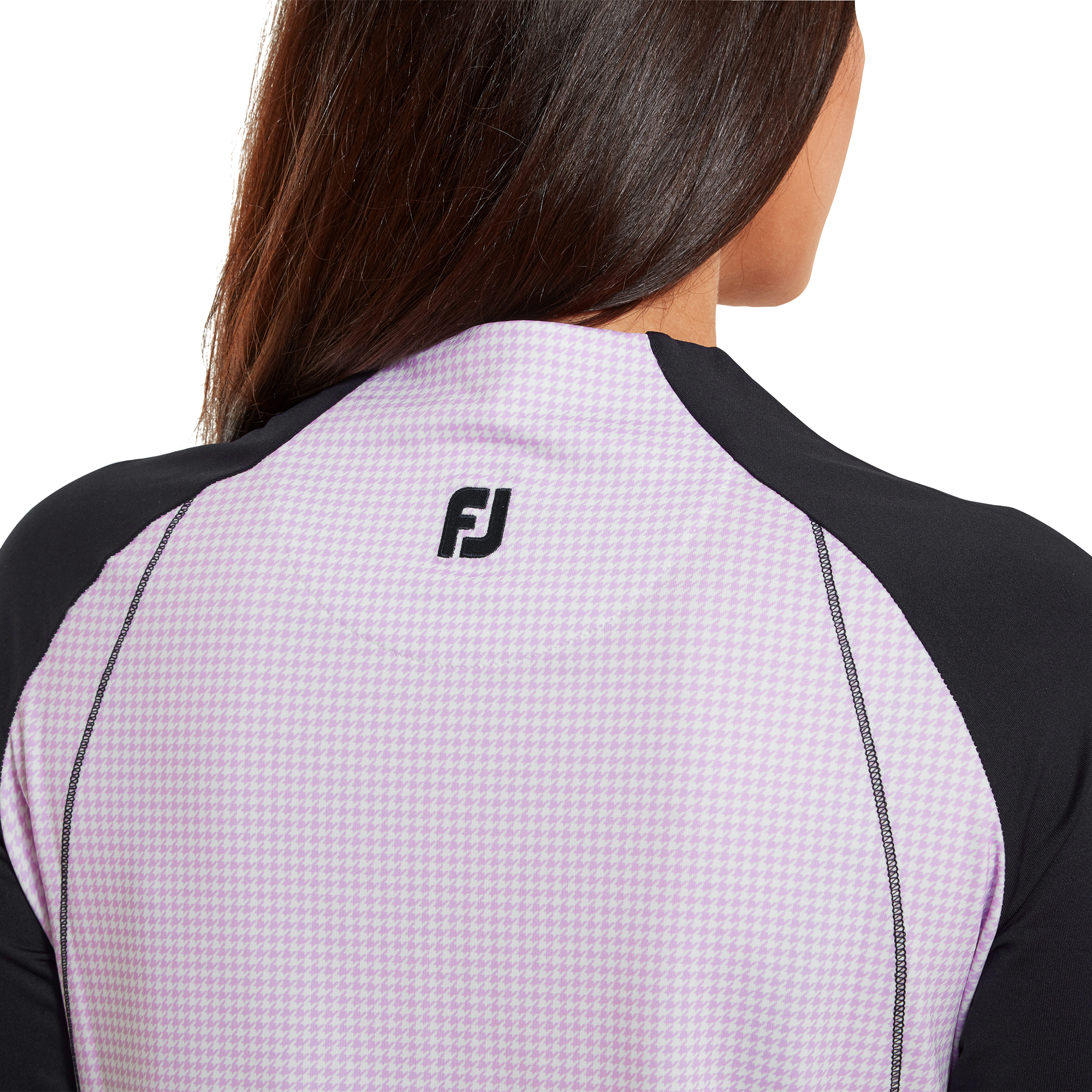 Mellanlager med Houndstooth-tryck