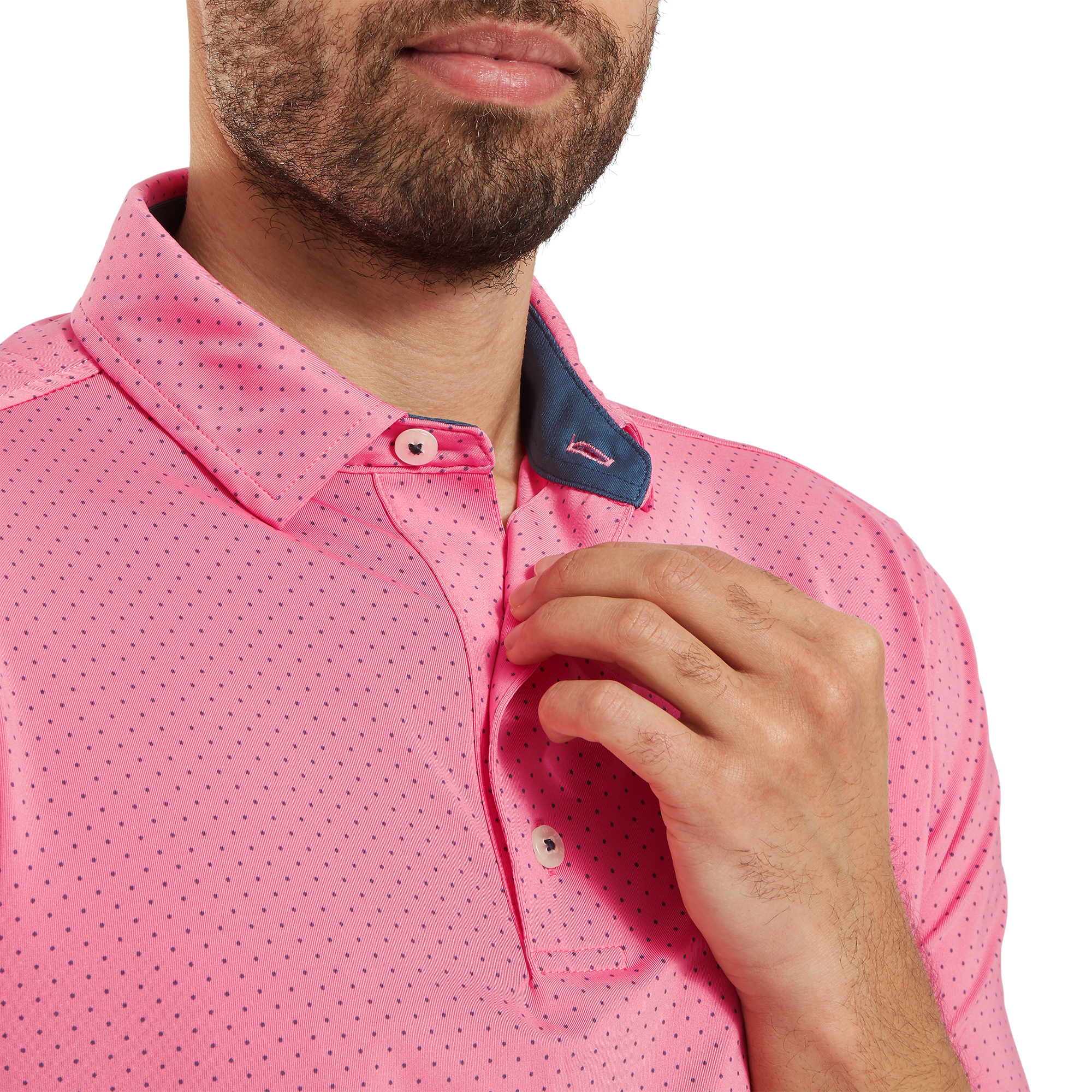 Stretch Lisle Dot Print