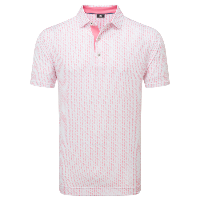Polo en fil d'Ecosse imprimé silhouette